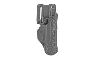 BLACKHAWK T-Series  L3D  Duty Holster  Right Hand  Fits Glock 17/19/22/23/31/32/45/47  Includes Jacket Slot Belt Loop  Black Basketweave Finish  Polymer 44N500BWR BLACKHAWK T-Series  L3D  Duty Holster  Right Hand  Fits Glock 17/19/22/23/31/32/45/47  Includes Jacket Slot Belt Loop  Black Basketweave Finish  Polymer 44N500BWR