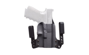 BlackPoint Tactical Mini Wing IWB Holster  Fits Glock 19/23/32  Right Hand  Black Kydex  15 Degree Cant 101871