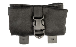 Grey Ghost Gear Roll-Up Dump Pouch  MOLLE Compatible  Laminated Nylon Construction  Matte Finish  Black GTG0390-2