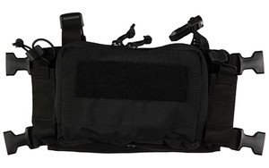 Haley Strategic Partners D3CR Micro  Chest Rig  Nylon Construction  Black  Includes (1) Large Open Pouch  (2) Pistol Magazines  (1) Pouch & X-Harness D3CRM-1-1-BLK