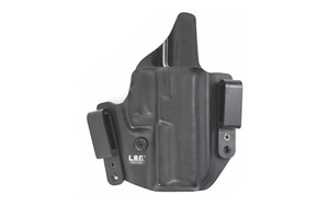 L.A.G. Tactical  Inc. Defender Series  OWB/IWB Holster  Fits IWI Masada Slim  Kydex  Right Hand  Black 19012