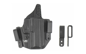 L.A.G. Tactical  Inc. L.A.G. Defender  Inside the Waistband Holster  Fits Springfield Hellcat Pro  Kydex  Matte Finish  Black  Right Hand 3057