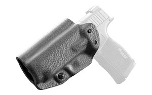 Mission First Tactical Hybrid Holster  Inside Waistband Holster  Ambidextrous  Fits Sig P365 XL  Kydex with Leather Shell  Includes 1.5" Belt Attachment  Black H3-SIG-4-BLK2