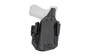Mission First Tactical Pro Holster  Inside Waistband Holster  Ambidexrous  For Glock 19 with Streamlight TLR 1  Kydex  Includes 1.5" Belt Attachment  Black H5-GL-1 -WL-1