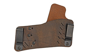 Versacarry Protector S3 Series Water Buffalo  Includes Tuckable IWB Metal Clips  Adjustable to Fit 90% of Handguns  Right Hand  Distressed Brown Leather 52311