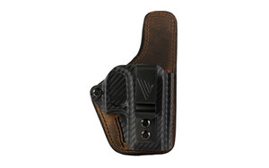 Versacarry Comfort Flex Custom  Inside Waistband Holster  Fits Glock 43  Leather and Kydex  Distressed Brown  Right Hand CFC211G43