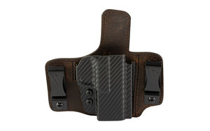 Versacarry Insurgent Deluxe  Inside/Outside Waistband Holster  Right Hand  Fits Springfield Hellcat Pro  Distressed Leather and Polymer  Brown INS201HCTP