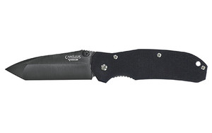 Camillus Tanto 2  Folding Knife  Plain Edge  Black G-10 Handle  Matte Finish  Black Blade  2.85" Blade Length  6.75" Overall Length  VG10 Blade Steel  Liner Lock CAM-18673
