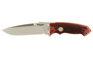 Hogue SIG EX-F01 Stainless Elite Fixed Blade Knife Tumbled Finish Silver Reinforced Rosewood Handle Drop Point Plain Edge 5.5" Blade Length A2 Tool Steel Includes Ballistic Nylon MOLLE Sheath 37175 Hogue SIG EX-F01 Stainless Elite Fixed Blade Knife Tumbled Finish Silver Reinforced Rosewood Handle Drop Point Plain Edge 5.5" Blade Length A2 Tool Steel Includes Ballistic Nylon MOLLE Sheath 37175