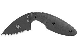 KA-BAR Knives TDI Law Enforcement  Fixed Blade Knife  2.313" Blade Length  5.625" Overall Length  Drop Point  Serrated Edge  AUS 8A Steel  Matte Finish  Black  Zytel Handle  Includes Nylon Sheath 1481 KA-BAR Knives TDI Law Enforcement  Fixed Blade Knife  2.313" Blade Length  5.625" Overall Length  Drop Point  Serrated Edge  AUS 8A Steel  Matte Finish  Black  Zytel Handle  Includes Nylon Sheath 1481