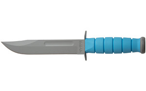 KA-BAR Knives USSF SPACE-BAR  Fixed Blade  1095 Cro-Van  7" Blade Length  11.75" Overall Length  Plain Edge  Clip Point  Grey Powder Coat  Blue Kraton G Handle  Includes Hard Platic MOLLLE Sheath 1313SF KA-BAR Knives USSF SPACE-BAR  Fixed Blade  1095 Cro-Van  7" Blade Length  11.75" Overall Length  Plain Edge  Clip Point  Grey Powder Coat  Blue Kraton G Handle  Includes Hard Platic MOLLLE Sheath 1313SF