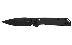 Kershaw Iridium  3.4" Folding Knife  Spear Point Plain Edge  6061-T6 Aluminum Handle  D2 Steel  PVD Coated  Anodized Finish  Black 2038BLK Kershaw Iridium  3.4" Folding Knife  Spear Point Plain Edge  6061-T6 Aluminum Handle  D2 Steel  PVD Coated  Anodized Finish  Black 2038BLK