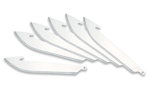 Outdoor Edge Edge Drop-Point Blades  Plain Edge  3" Blades  420J2 Stainless Steel  6 Pack RR30-6 Outdoor Edge Edge Drop-Point Blades  Plain Edge  3" Blades  420J2 Stainless Steel  6 Pack RR30-6