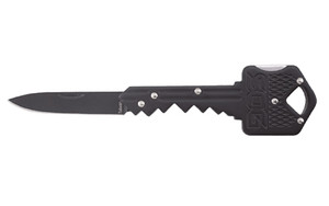SOG Knives & Tools Folding Key Folding Knife  1.5" Straight Edge DropPoint  Black Stainless Steel Handle  420J2 Steel  Satin Finish  Black SOG-KEY-101 SOG Knives & Tools Folding Key Folding Knife  1.5" Straight Edge DropPoint  Black Stainless Steel Handle  420J2 Steel  Satin Finish  Black SOG-KEY-101