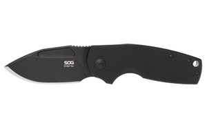 SOG Knives & Tools Stout SJ  Folding Knife  2.6" Clip Point Straight Edge  G10 Handle  Cryo D2 Steel  Titanium Nitride Finish  Black SOG-16-03-02-57 SOG Knives & Tools Stout SJ  Folding Knife  2.6" Clip Point Straight Edge  G10 Handle  Cryo D2 Steel  Titanium Nitride Finish  Black SOG-16-03-02-57