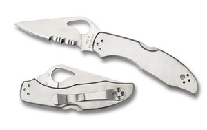 Spyderco Byrd  Meadowlark 2  2.93" Folding Knife  Silver Color BY04PS2 Spyderco Byrd  Meadowlark 2  2.93" Folding Knife  Silver Color BY04PS2