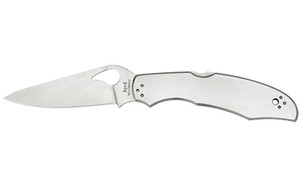 Spyderco Byrd  Cara Cara2  3.75" Folding Knife  Clip Point  Plain Edge  8Cr13MoV/Satin  Stainless  Oval Thumb Hole/Pocket Clip BY03P2 Spyderco Byrd  Cara Cara2  3.75" Folding Knife  Clip Point  Plain Edge  8Cr13MoV/Satin  Stainless  Oval Thumb Hole/Pocket Clip BY03P2