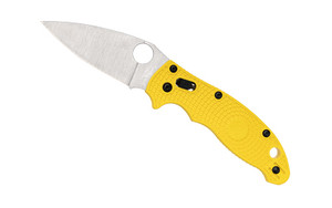 Spyderco MANIX 2 Lightweight Salt  Folding Knife  Plain Edge  Yellow FRCP Handle  Satin Finish  Silver  3.37" Blade Length  CPM MagnaCut Steel C101PYL2 Spyderco MANIX 2 Lightweight Salt  Folding Knife  Plain Edge  Yellow FRCP Handle  Satin Finish  Silver  3.37" Blade Length  CPM MagnaCut Steel C101PYL2