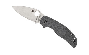 Spyderco Sage 5 Lightweight  Folding Knife  Plain Edge  Gray FRN Handle  Satin Finish  Silver  3" Blade Length  Maxamet Steel C123PGY