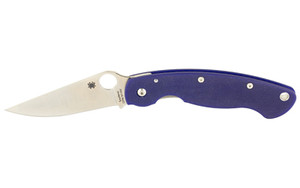 Spyderco Military Model  4" Folding Knife  CPM-S110V  Dark Blue G-10 C36GPDBL