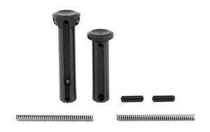 Battle Arms Development Enhanced Pin Set Kit  For AR Rifles  Includes Enhanced Takedown Pin  Enhanced Pivot Pin  2 KNS Detents  and 2 Springs  Black Finish BAD-EPS