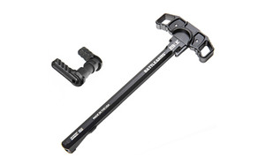 Battle Arms Development Rack Charging Handle  BAD ASS PRO Safety  Matte Finish  Black  Ambidextrous  Fits AR-15 AMBI-KIT-1
