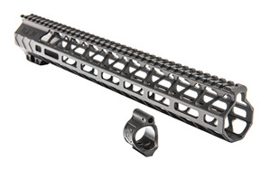 Battle Arms Development WORKHORSE 15" Rail and .750 Gas Block  Anodized Finish  Black  Fits AR-15 WH-UR-UPG