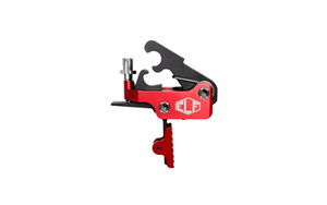 Elftmann Tactical SE Pro  FA  Adjustable Trigger  Straight with Red Shoe  Fits AR-15  Anodized Finish  Red SE-PRO-R-S-FA