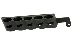 GG&G  Inc.  5 Shot Side Saddle  Fits Mossberg Shockwave  Holds 12 Gauge Ammunition  Angle Facilitates Easy Bottom Loading of the Magazine Tube and Top Loading of the Chamber  Black Finish GGG-2001