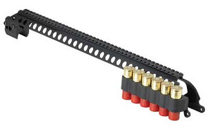 Mesa Tactical 6-Shell Side Saddle  12 Gauge  SureShell Saddle with Rail  20"  Remington 870 12 Gauge  Black 92130