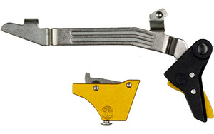 Timney Triggers Alpha Competition Trigger  Anodized Finish  Gold  Fits Gen 3 & Gen 4 - G17  G19  G22  G23  G34 ALPHA GLOCK 3-4 - GOLD