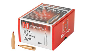 Hornady ELD-M  .308 Diameter  30 Caliber  208 Grain  Ballistic Tip  100 Count 30731