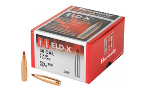 Hornady ELD-X  .308 Diameter  30 Caliber  212 Grain  Ballistic Tip  100 Count 3077