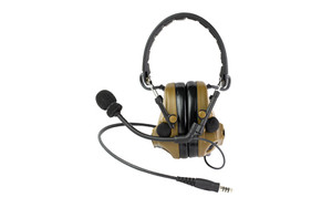 3M/Peltor ComTac V  Electronic Earmuff  Headband  Foldable  Single Lead  Standard Dynamic Mic  NATO Wiring  Coyote Brown Color MT20H682FB-47 CY 3M/Peltor ComTac V  Electronic Earmuff  Headband  Foldable  Single Lead  Standard Dynamic Mic  NATO Wiring  Coyote Brown Color MT20H682FB-47 CY