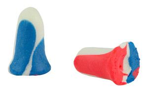 Howard Leight Super Leight Ear Plugs  Foam  NRR 33  Uncorded  Red/White/Blue  10 Pair R-01891