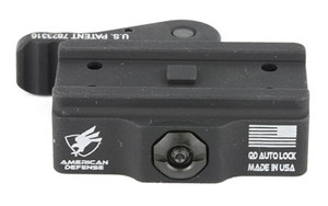 American Defense Mfg. Mount  Quick Detach  Fits Aimpoint T1/T2/CompM5  Low Profile  Black AD-T1-L-STD