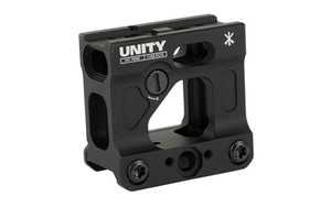 Unity Tactical FAST Micro  Red Dot Mount  2.26" Optical Height  Compatible with T1/T2 Footprints  Anodized Finish  Black FST-MICB