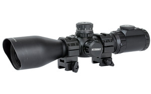Leapers  Inc. - UTG Accushot Precision Series Rifle Scope  3-12X44  Illuminated Mil-Dot Reticle  Compact  Adjustable Objective  36 Colors  Includes EZ-TAP Rings  Black SCP3-UM312AOIEW Leapers  Inc. - UTG Accushot Precision Series Rifle Scope  3-12X44  Illuminated Mil-Dot Reticle  Compact  Adjustable Objective  36 Colors  Includes EZ-TAP Rings  Black SCP3-UM312AOIEW