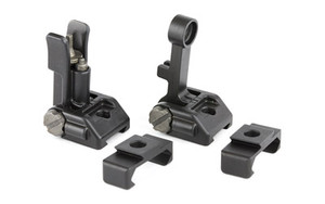 Griffin Armament M2 Sights  Front/Rear Folding Sights  Fits Picatinny Rails  Matte Finish  Includes 12 O'Clock Bases GAM2S