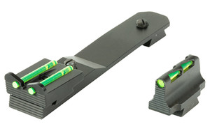 Hi-Viz Litewave  Front & Rear Sight Set  Fits Henry Rifles  Front Sight Includes Green Red And White Litepipes  Rear Sight Includes Two Non-Replaceable Green Litepipes HHVS500