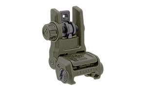 Magpul Industries MBUS 3 Back-Up Rear Sight  Rapid-Select Rear Aperture System  Ambidextrous Push-Button Deployment  Fits Picatinny Rails  OD Green MAG1167-ODG