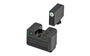 TRUGLO Tritium Pro Brite Site Day / Night Sight Set For Glock M.O.S.  High  Front Sight Color Green W/ Orange Focus Lock Ring  Rear Sight Green  Glows In The Dark No Batteries Or Light Exposure Required TG-TG231G2MW