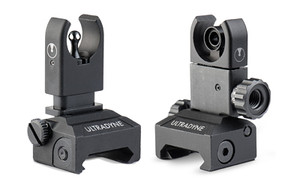 Ultradyne USA C4 Front & Rear Sight Combo  Fits Picatinny Rails  Black  4.7 oz. Total  4140 CrMo Steel UD10480