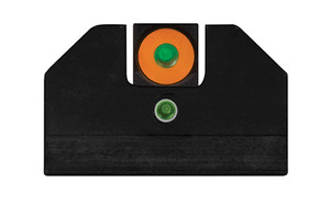 XS Sights F8 Night Sight  Fits Sig Sauer Models  P225 P226 P229 P320  Springfield XD  XDm  XDs  Green with Orange Outline Front  Green Rear  Tritium Front/Rear SI-F012P-5