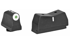 XS Sights DXW Big Dot Tritium Front  Suppressor Height  Tritium Stripe Express Rear  Fits Glock 17 19 22 23 24 26 27 31 32 33 34 35 36 38  Green With White Outline  Installation Kit Included GL-0004S-3