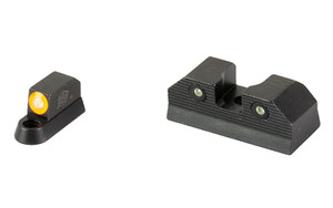 XS Sights R3D  2.0  Tritium Night Sight  For CZ P10  Standard Height  Orange Front Outline  Orange Tritium Front/Rear CZ-R202S-6N