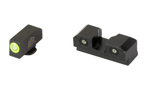 XS Sights R3D 2.0  Tritium Night Sight  For Glock 43  Green Front Outline  Green Tritium Front/Rear GL-R203P-6G