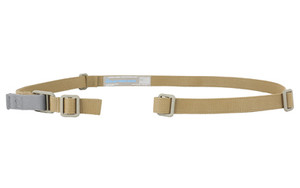 Blue Force Gear Vickers ONE Sling  2 Point Combat Sling  54" with Adjuster Tightened  Coyote  1" Webbing  Attached with TriGlide  Hardware Not Included BLFVCAS-100-OA-CB