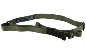 Blue Force Gear Molded Acetal Adjuster  No Quick Release Attached with TriGlide instead of Loop Lock  Sling  Green  2-Point Combat Sling  Matte VCAS-125-OA-RG