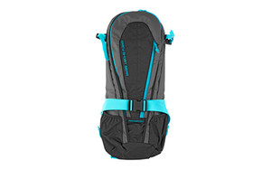 Grey Ghost Gear Apparition SBR Bag  Backpack  Can Fit a 10.5" or Shorter SBR   Black w/ Cyan Zips  27"H Without Extended Bottom/33"H With Extended Bottom X 12"W X 4"D GTG5874-2-49
